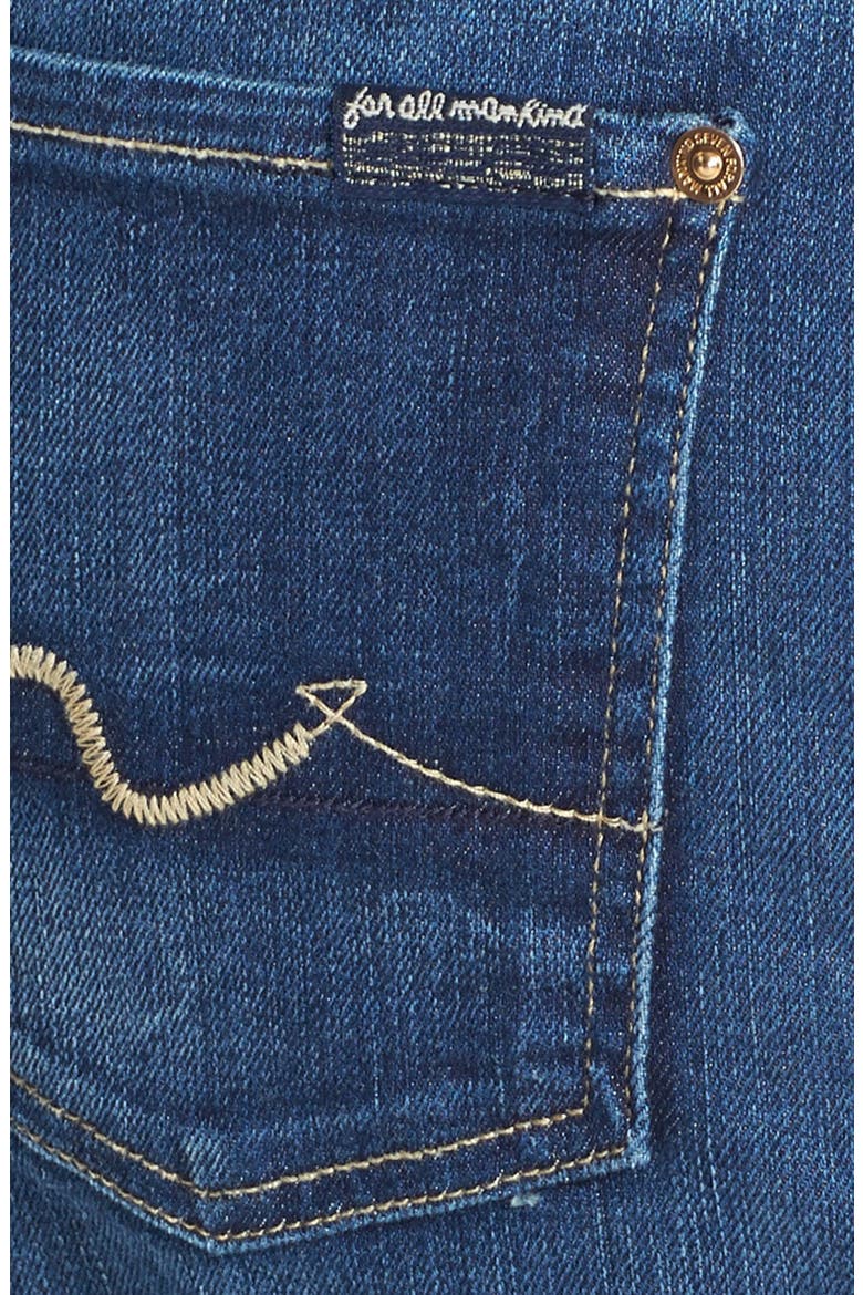 7 For All Mankind® Roll Cuff Denim Shorts, Alternate, color, AUTHENTIC TRUE BLUE