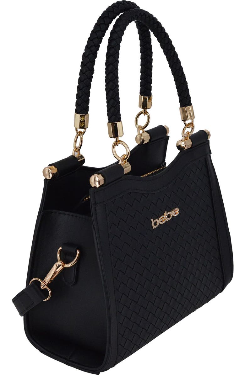 bebe Taffy Mini Satchel, Alternate, color, Black