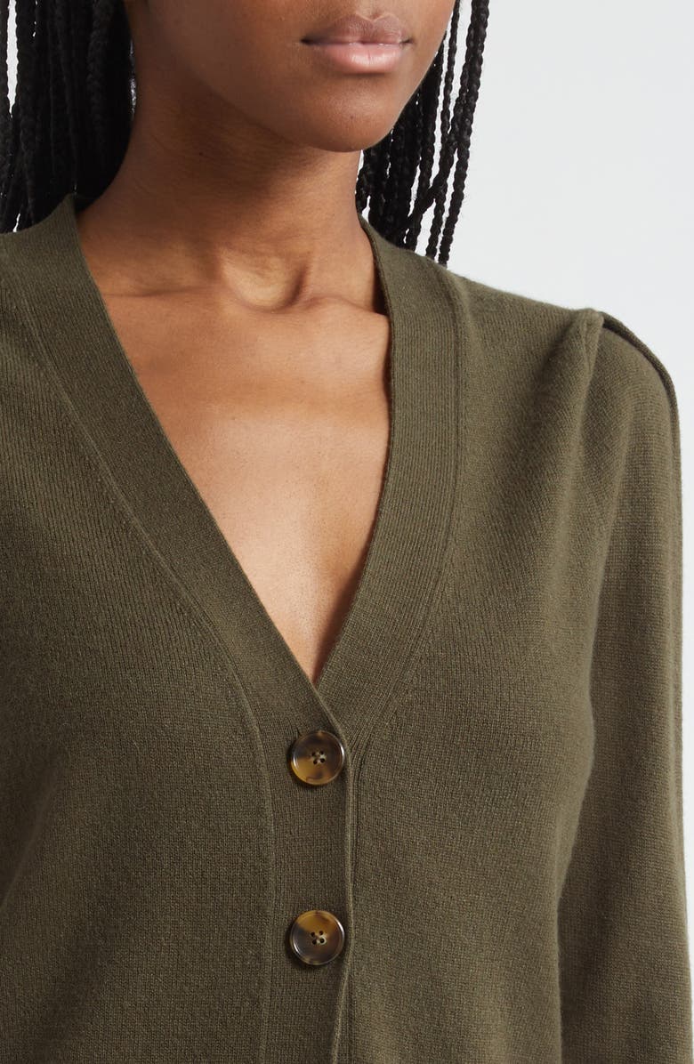 Veronica Beard Solene Cashmere Cardigan, Alternate, color, Cypress