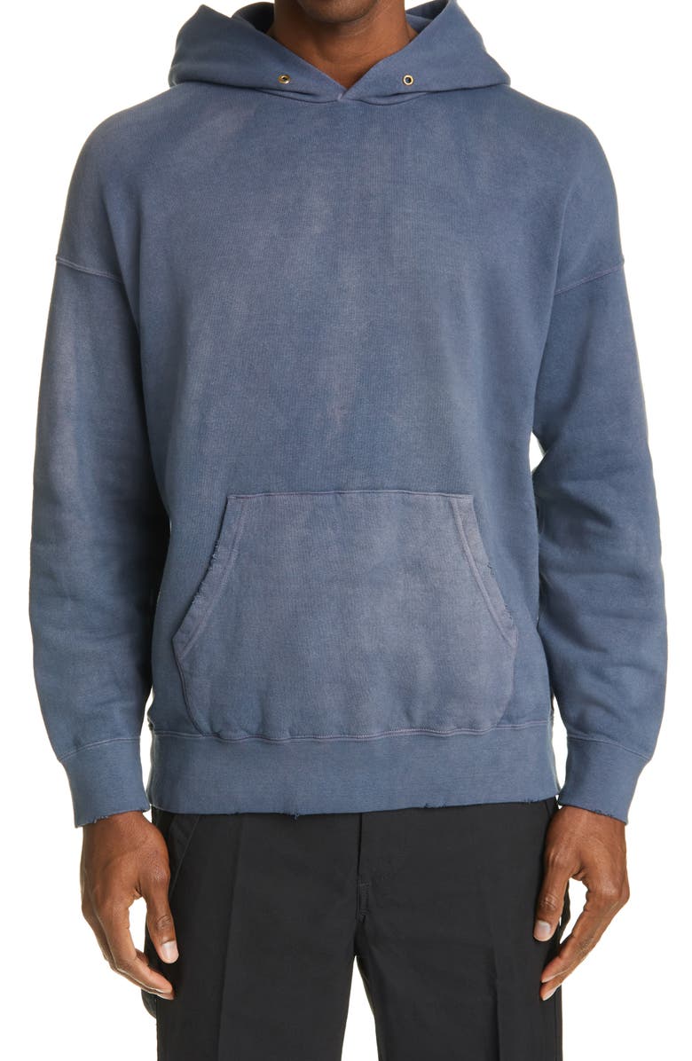 VISVIM Jumbo Uneven Dye Pullover Hoodie, Main, color, 