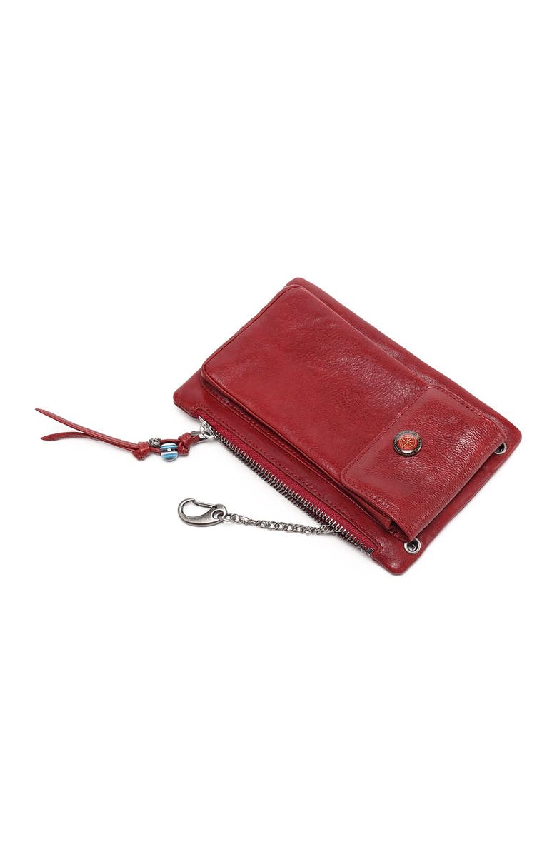 OLD TREND Rillet Leather Crossbody Wallet, Alternate, color, Red