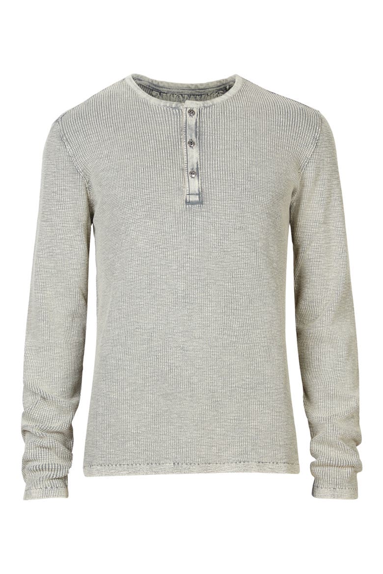 Memphis Waffle Long Sleeve Henley, Alternate, color, GREY HTHR