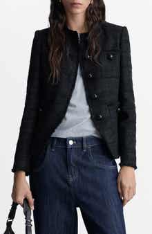 MANGO Pocket Tweed Jacket