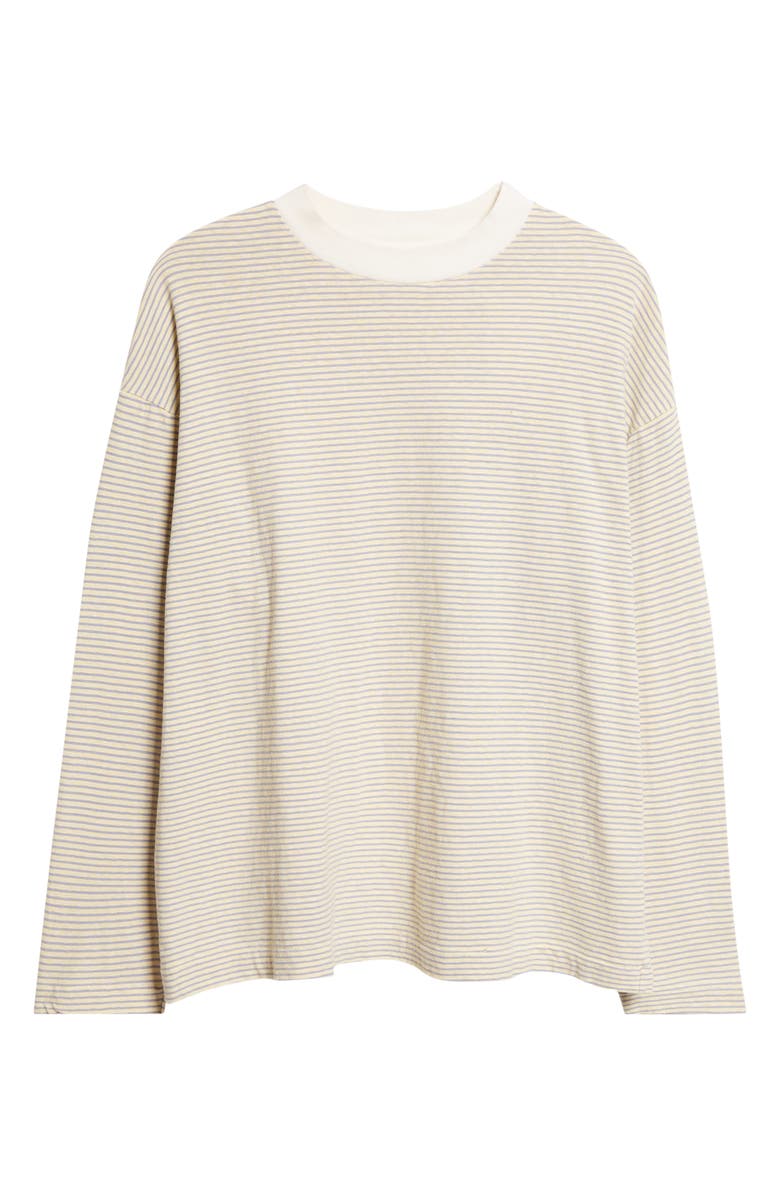 KURO Soft Line Border Stripe T-Shirt, Main, color, Yellow