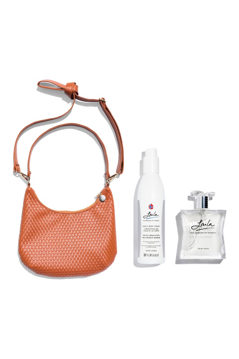 Laila Lysefjord Basket Weave Bag Fragrance Set, Main, color, NO COLOR