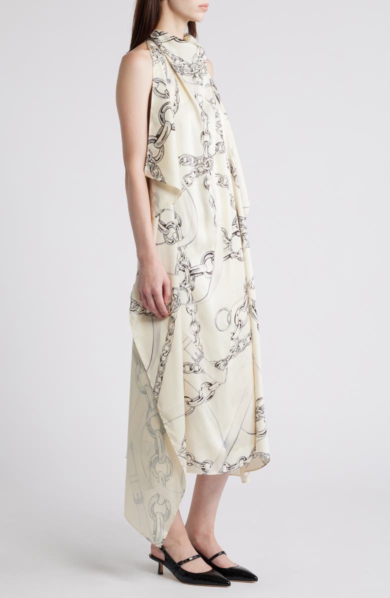 COS Chain Print Satin Dress, Alternate, color, 