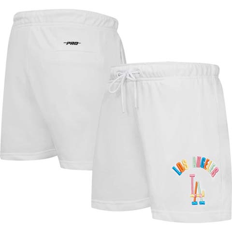 Women's Pro Standard  White Los Angeles Dodgers Washed Neon Shorts