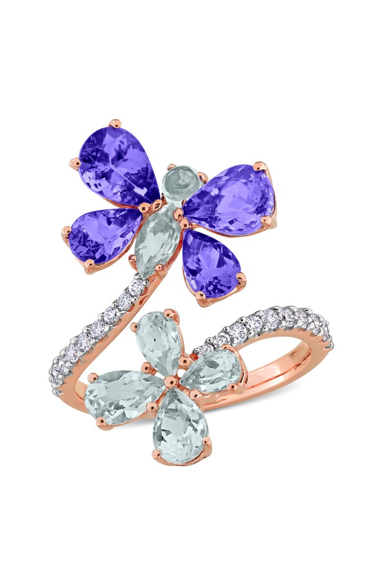 Julianna B. Multi-Gemstone & Diamond Butterfly Ring 14k, Main, color,