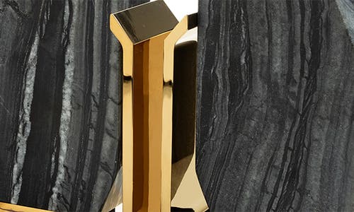 Anna New York Fim Geo Marble Bookends In Black Grey And Gold