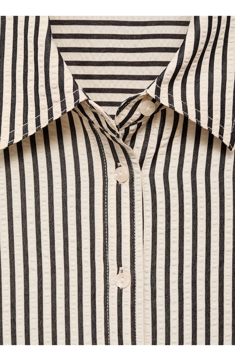 Textured Stripe Button-Up Shirt