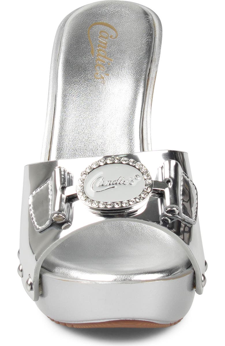 Candie's Lorenna Platform Sandal, Alternate, color, Silver Leather