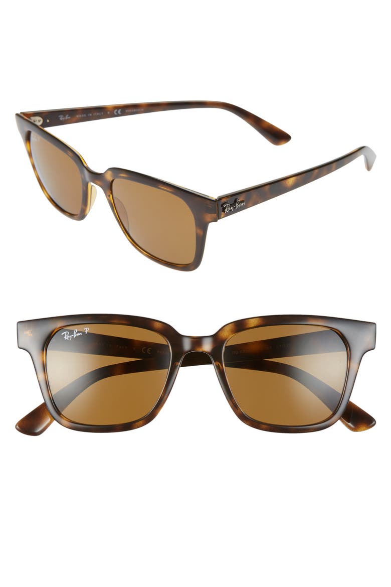 Wayfarer 51mm Polarized Sunglasses, Main, color, HAVANA/ BROWN POLAR