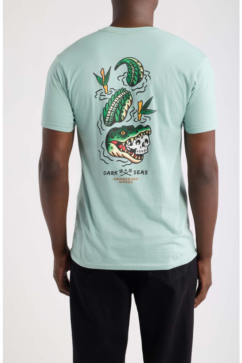 Bite First Graphic Tee, Alternate, color, DUSTY BLUE