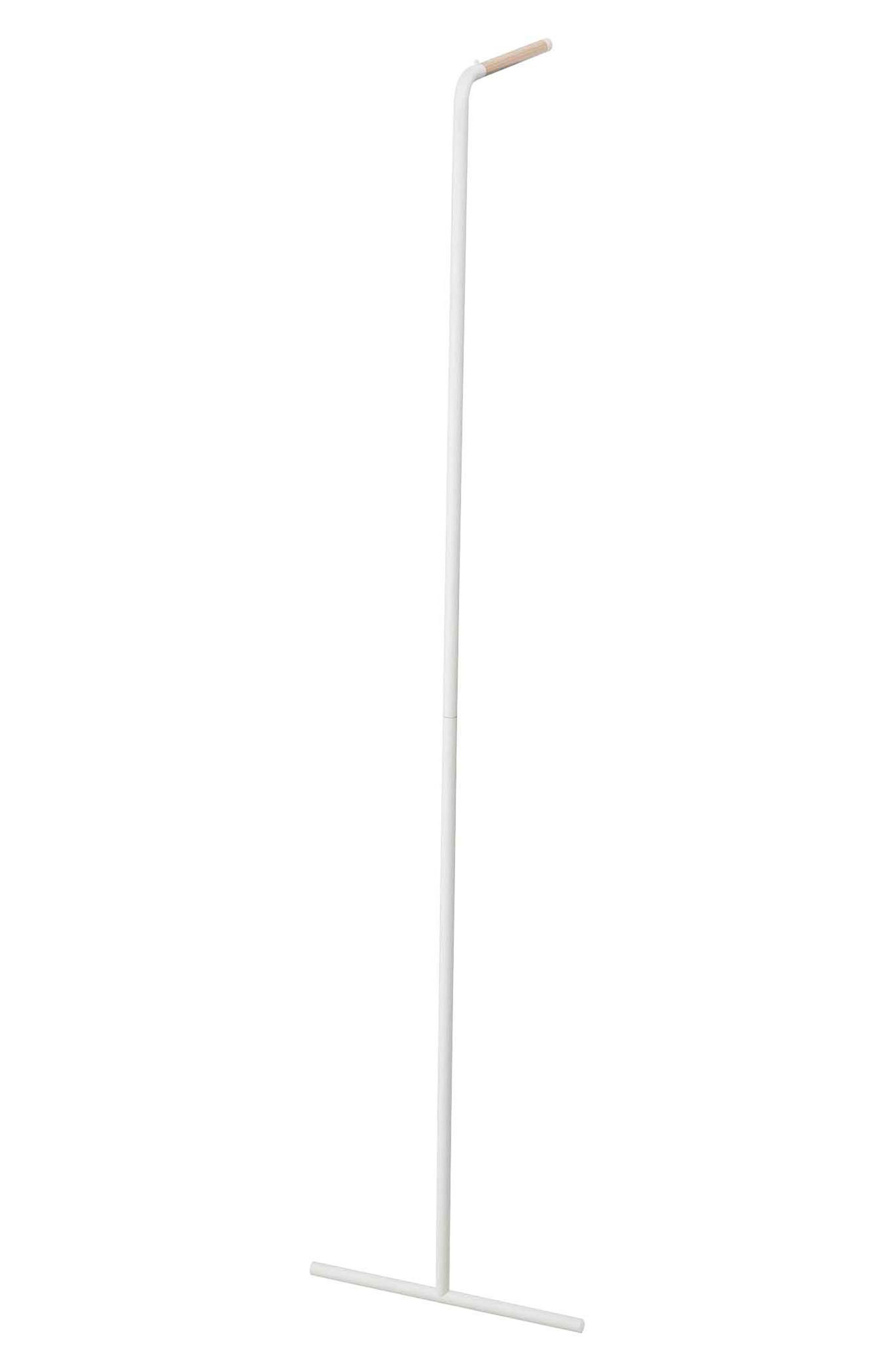 Yamazaki Leaning Tower Slim Coat Rack in White 