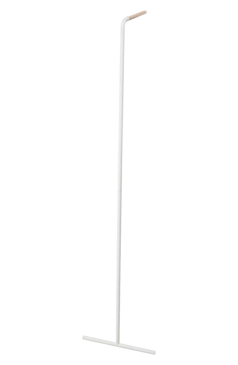 Yamazaki Leaning Tower Slim Coat Rack, Main, color, White