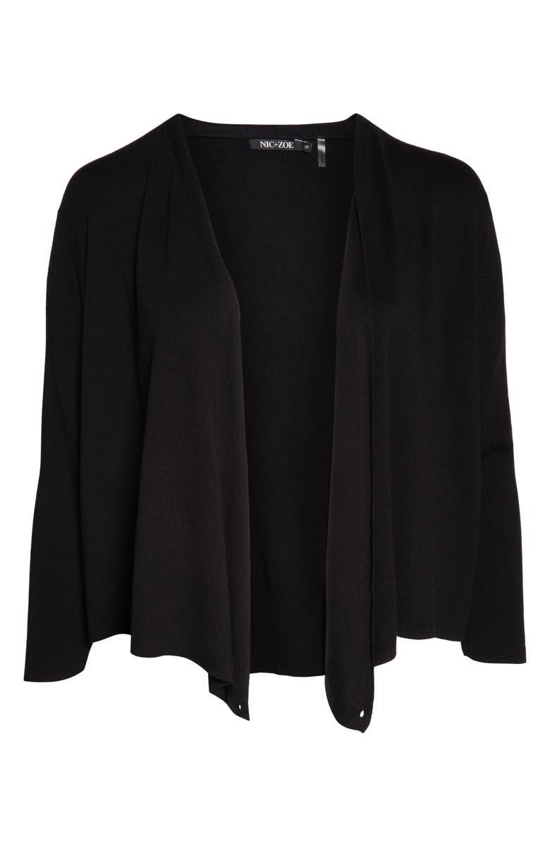 NIC+ZOE 4-Way Convertible Cardigan, Alternate, color, Black Onyx