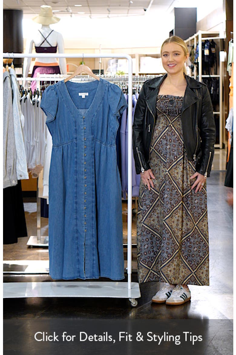 Flutter Sleeve Chambray Midi Dress video