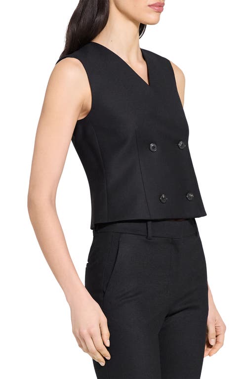Theory Double Breasted Wool Vest In Multi