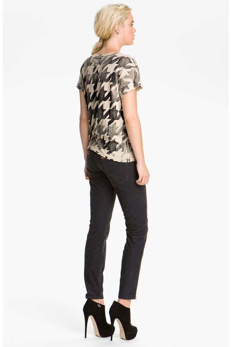 Distressed Print Tee, Alternate, color, FEATHER