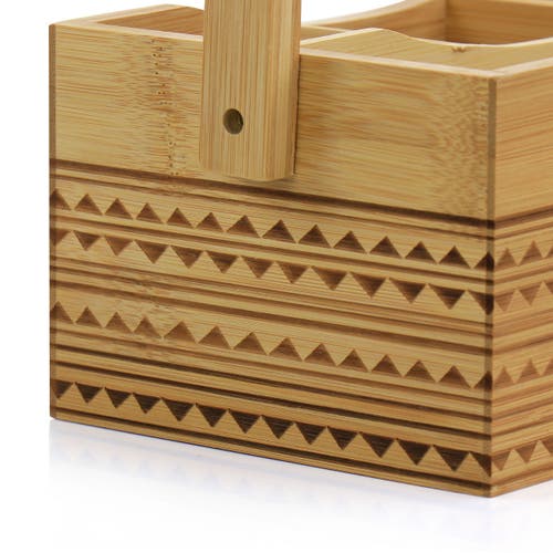 Gibson Home Sadler 11 Inch Portable Utensil Caddy In Brown