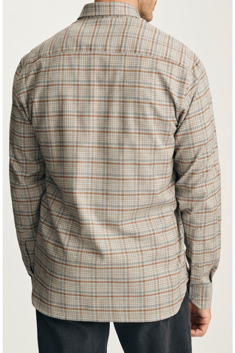 Check Long Sleeve Button Up Shirt, Alternate, color, TERRA COTTA