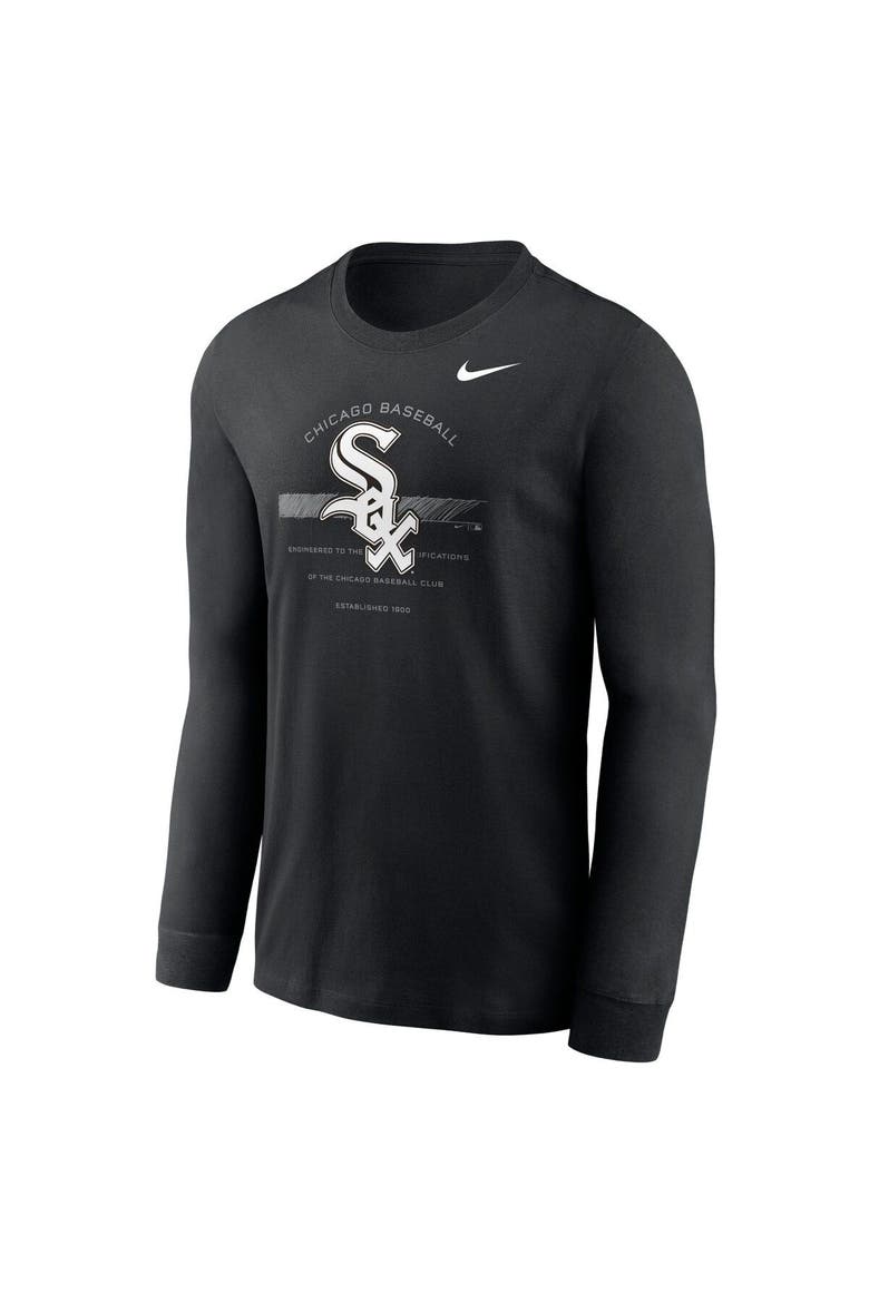 Men's Nike Black Chicago White Sox Over Arch Performance Long Sleeve T-Shirt, Alternate, color, Black