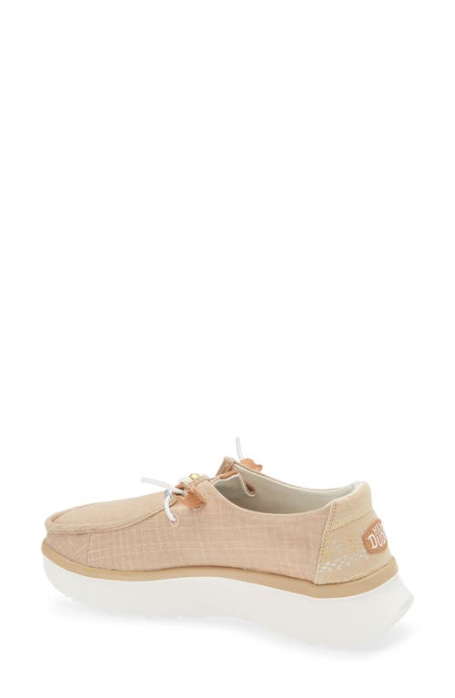 Hey Dude Wendy Peak Baja Stripe Slip-on Moc Toe Shoe In Tan
