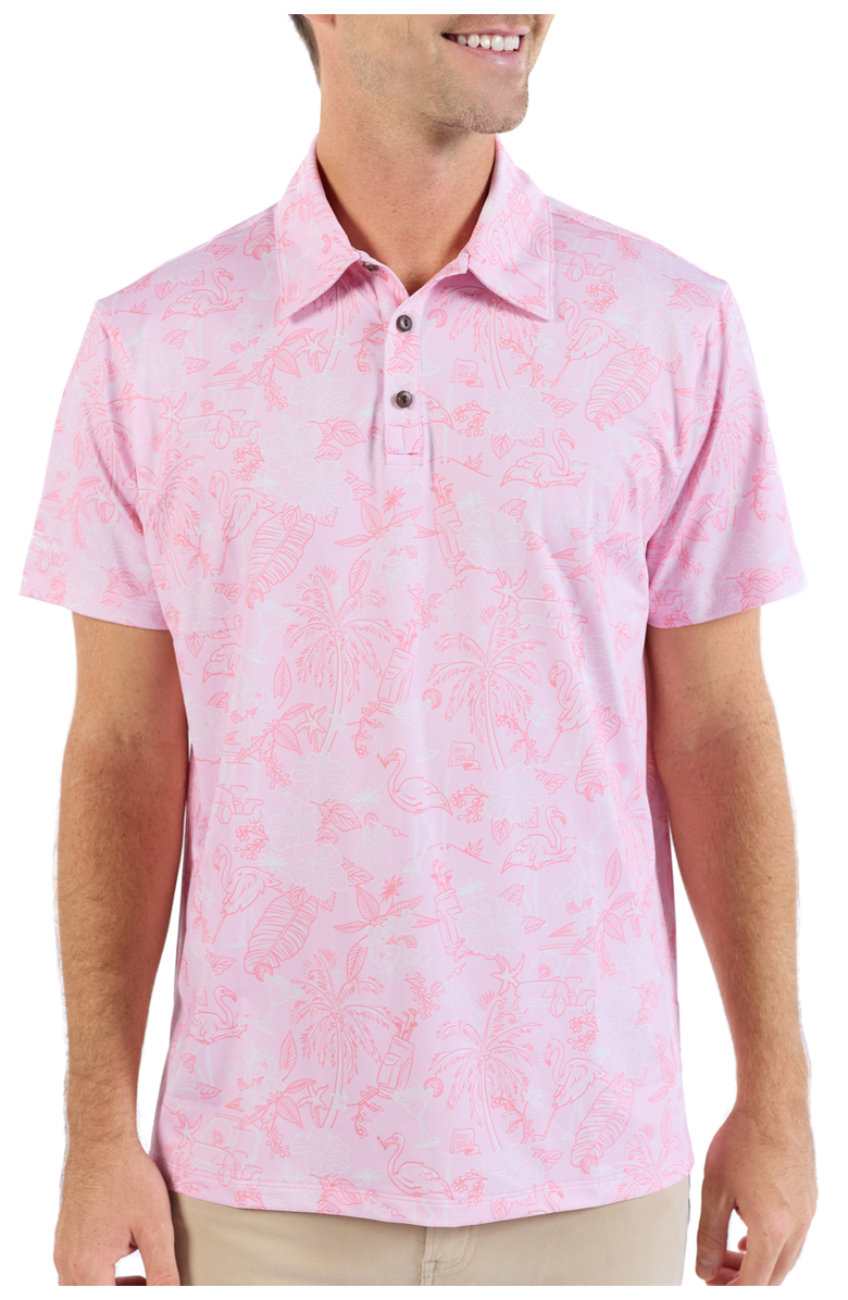 Kenny Flowers The 19th Hole - Pink Golf Shirt, Main, color, Pink