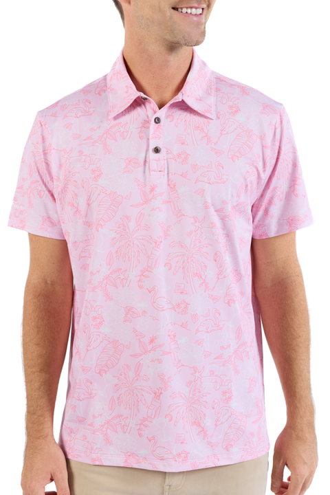 The 19th Hole - Pink Golf Shirt