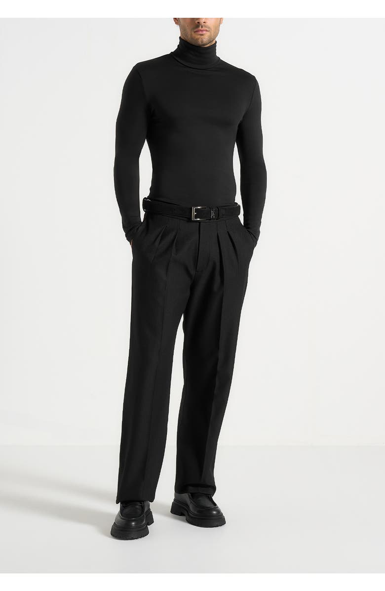 Manière De Voir Long Sleeve Roll Neck Top, Alternate, color, Black