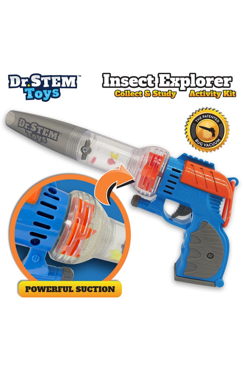 Dr. STEM Toys Insect Explorer 11.5" Bug Vacuum Kit, Led Laser & Suction, Alternate, color, Multicolored