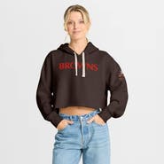 FANATICS Women's Fanatics Brown Cleveland Browns Oversized Hometown Heritage Cropped Hoodie