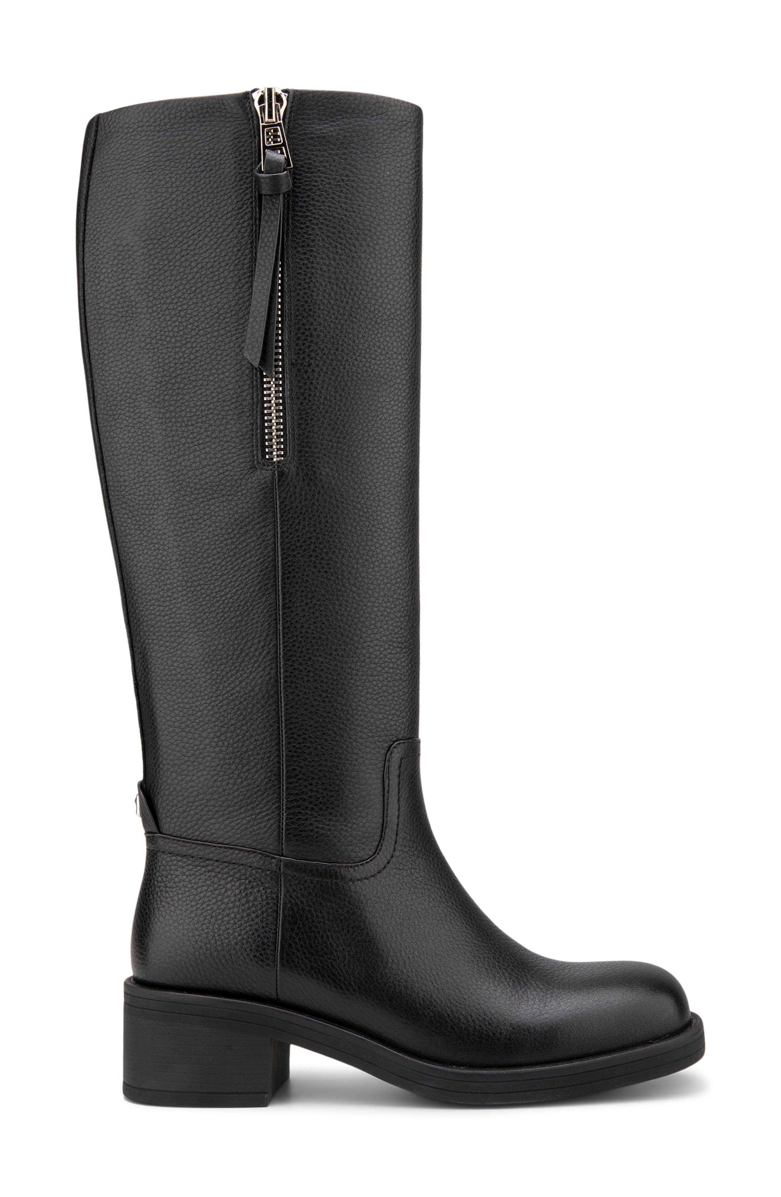 Aerosoles Morisson Knee High Boot, Alternate, color, Black Pebbled Leather