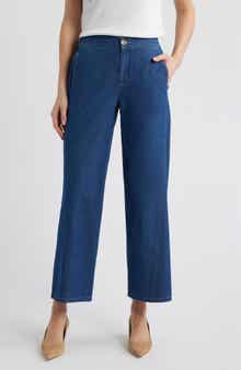 Curved Seam Ankle Jeans