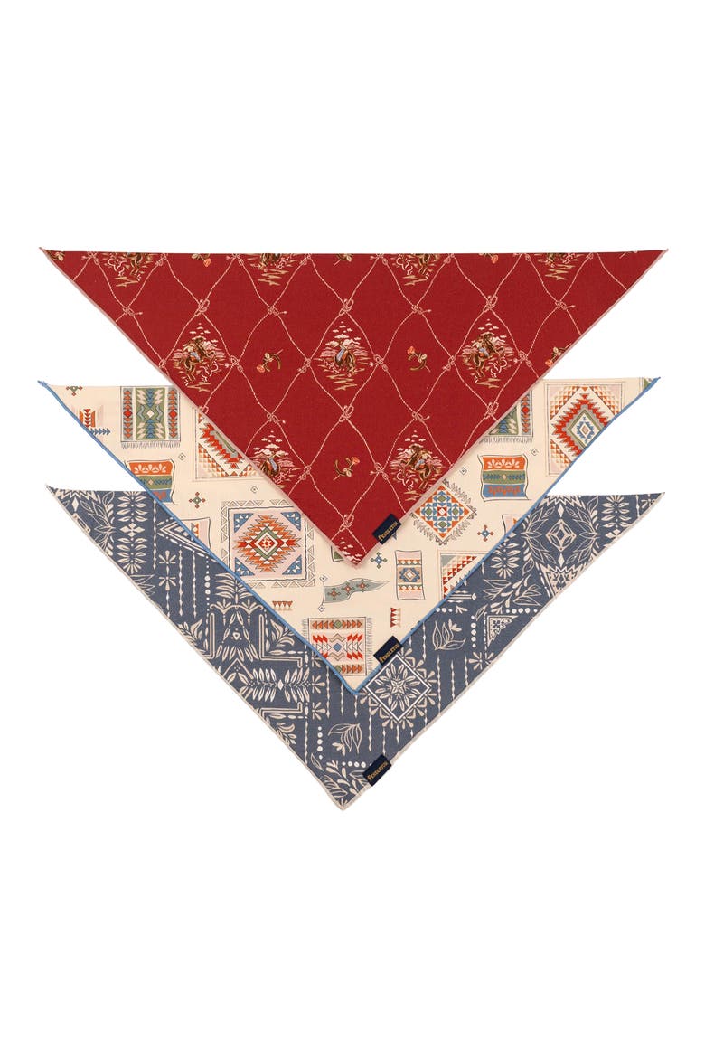Set of 3 Pet Bandanas, Alternate, color, VINTAGE WEST