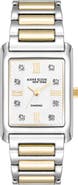 Anne Klein Three Hand Quartz Diamond Dial Bracelet Watch, 26mm x 37mm