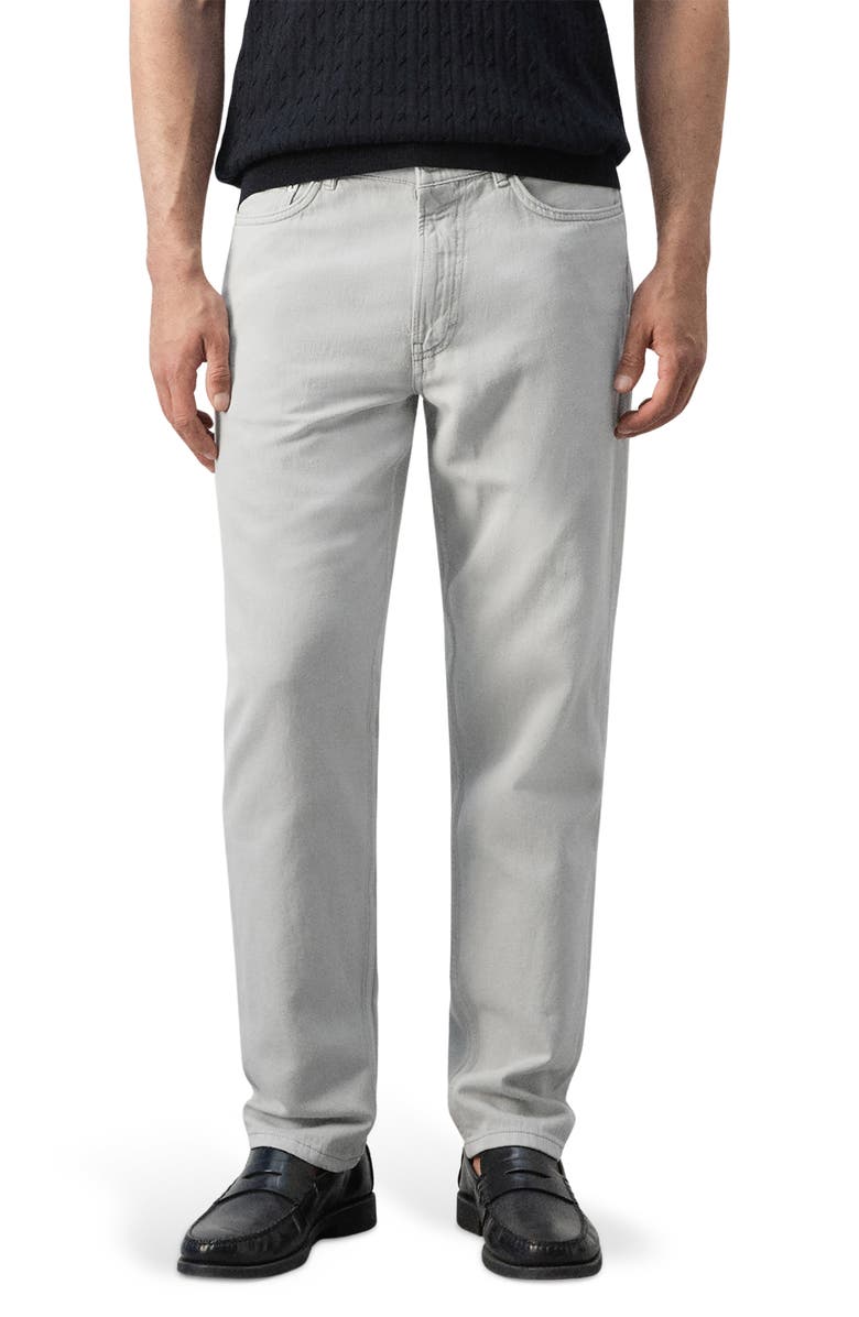 MANGO Lori Tapered Jeans, Main, color, Ice Grey