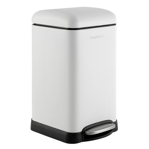Happimess Betty Retro Mini 3.2-gallon Step-open Trash Can In White