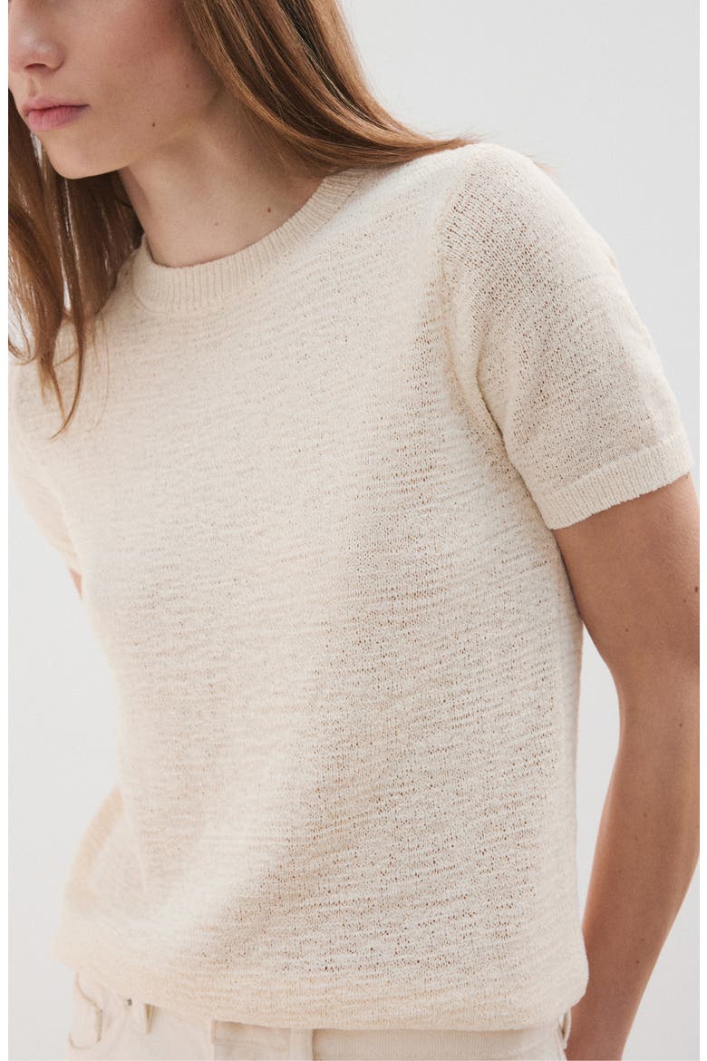 Short Sleeve Sweater, Main, color, ECRU