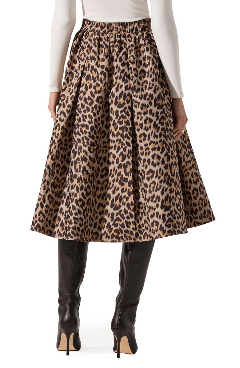 ASTR the Label Andolina Animal Print Midi Skirt, Alternate, color, Leopard Print