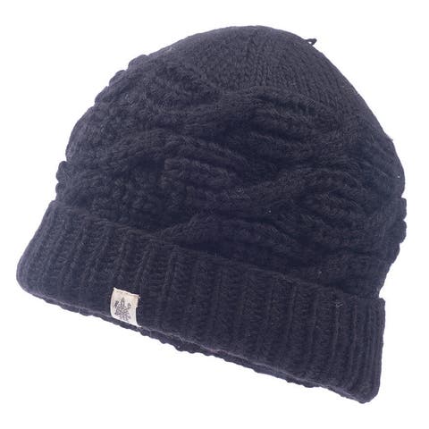 Side Cable Hand Knit Beanie