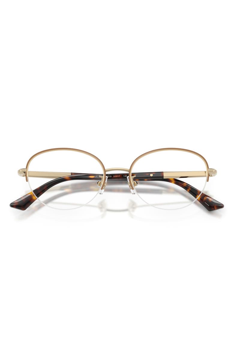 Jimmy Choo 51mm Oval Optical Glasses, Alternate, color, Pale Gold/ Biscuit / Demo Lens