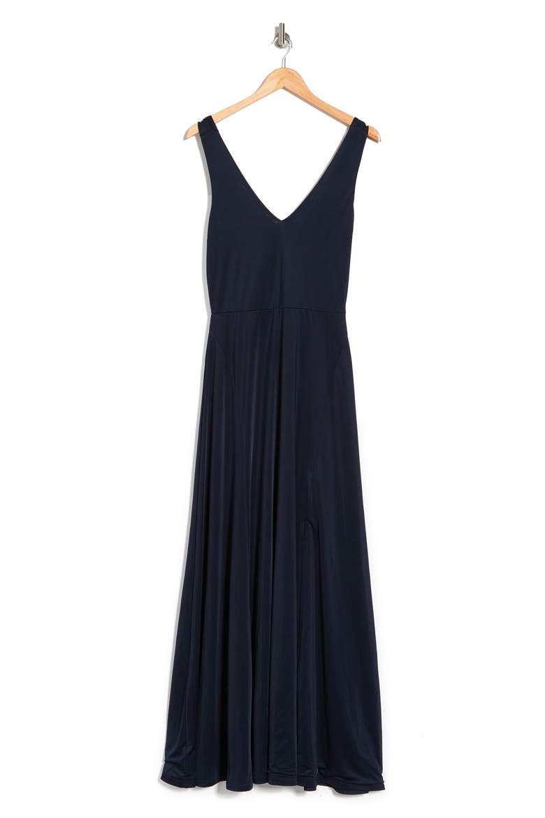 Geneva V-Neck Sleeveless Maxi Dress, Alternate, color, NAVY BLAZER