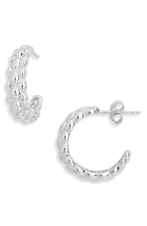 Pinecone Textured Hoop Earrings