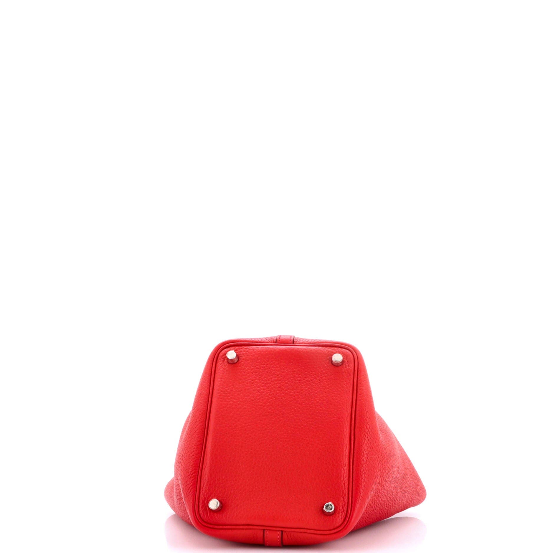 Pre-Owned Hermes Picotin Lock Bag Clemence PM, Alternate, color, Rouge Casaque