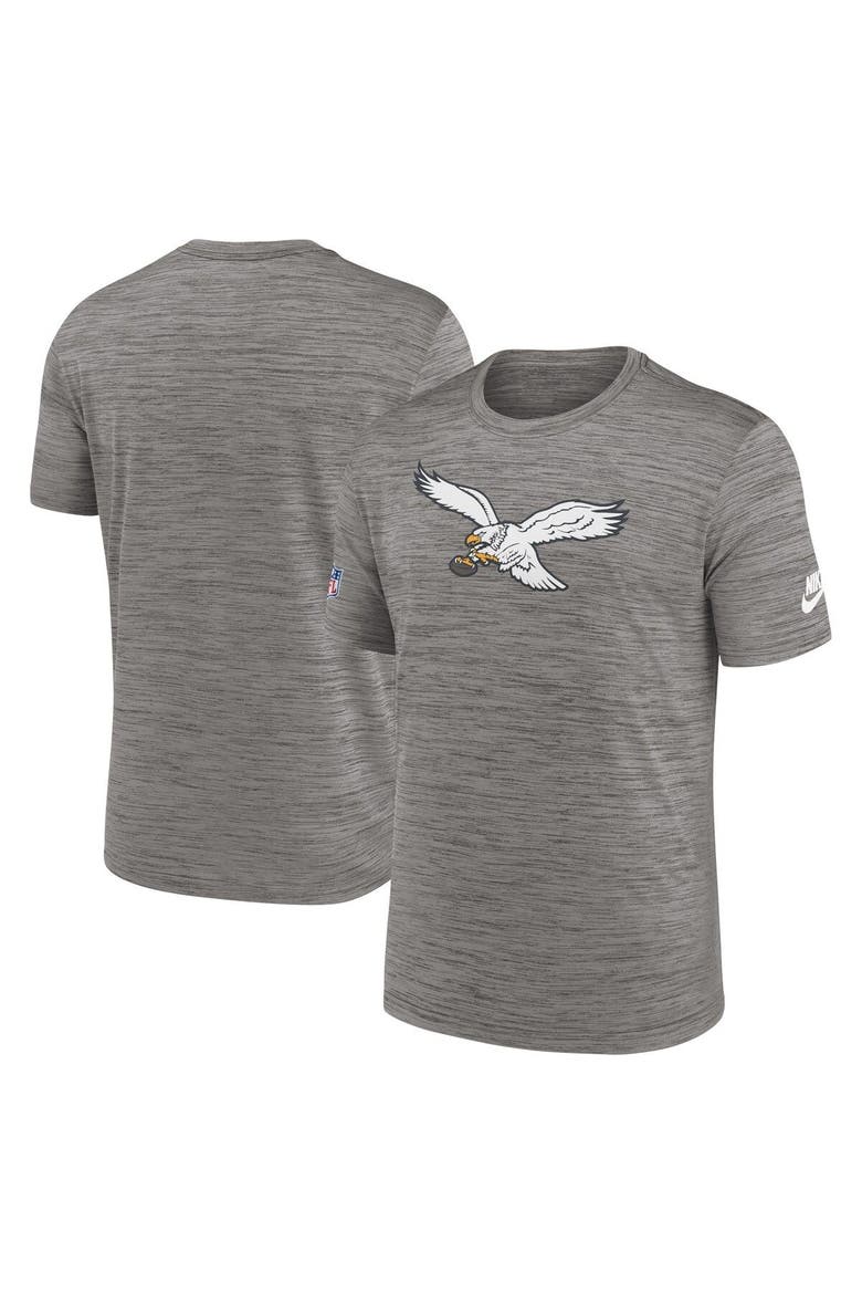 Men's Nike Heather Charcoal Philadelphia Eagles Sideline Alternate Logo Performance T-Shirt, Main, color, Heather Charcoal