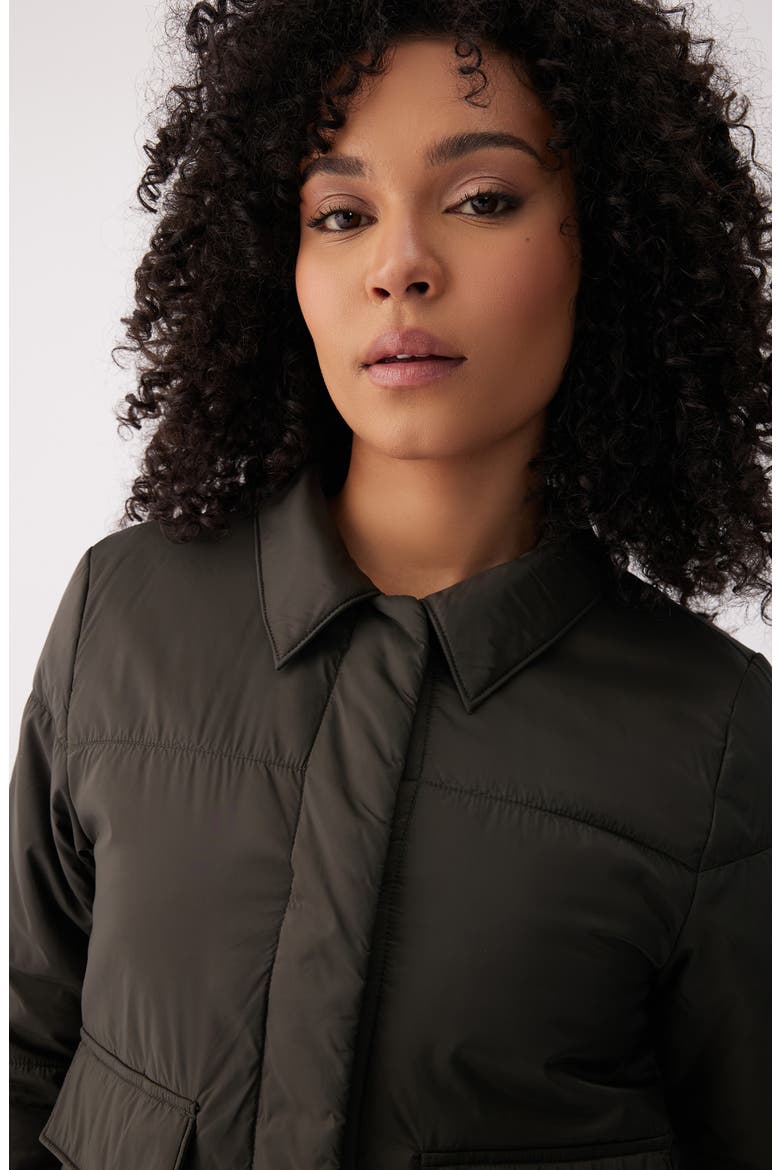 Dani Quilted Puffer Jacket, Alternate, color, OLIVE
