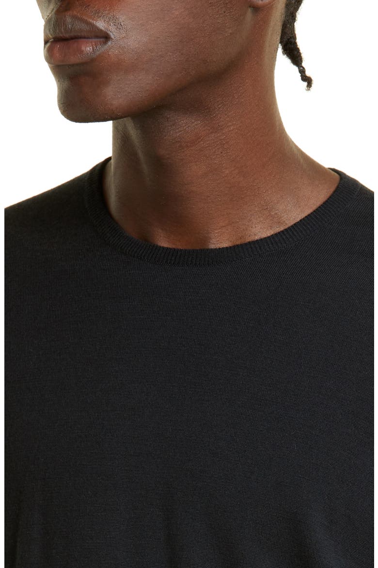 Marcus Virgin Wool Crewneck Sweater, Alternate, color, BLACK