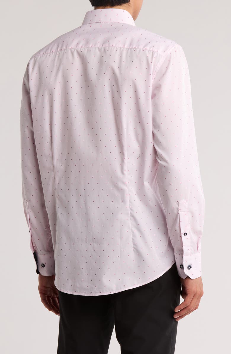 LEVINAS Contemporary Fit Stitch Dot Cotton Dress Shirt, Alternate, color, 