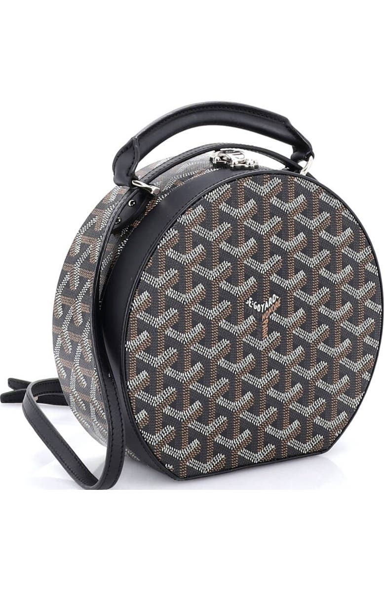 Pre-Owned Goyard Alto Hatbox Bag Coated Canvas, Alternate, color, Black